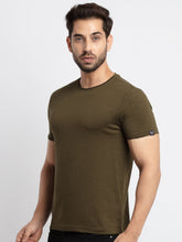 Mens Basic Taperd Fit Round Neck T-Shirt